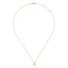 14K Yellow Gold Bujukan Bead Open Heart Pendant Necklace