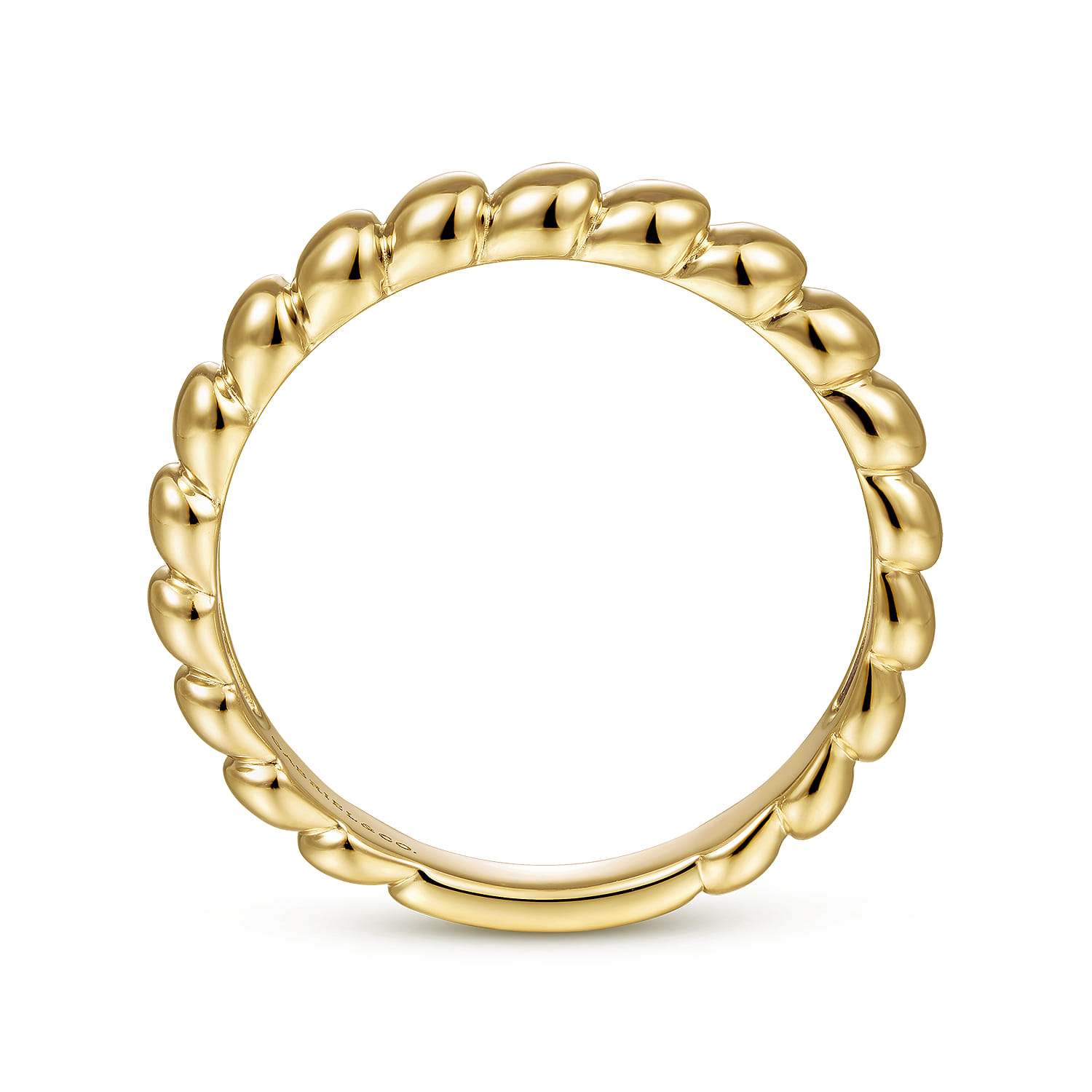 14K Yellow Gold Bujukan Bead Stackable Ring - Shot 2