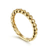 14K Yellow Gold Bujukan Bead Stackable Ring