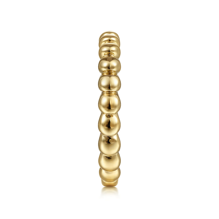 14K Yellow Gold Bujukan Bead Stackable Ring - Shot 4
