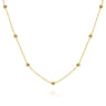 14K Yellow Gold Bujukan Bead Station Necklace
