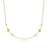 14K Yellow Gold Bujukan Bead Station Necklace