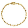 14K Yellow Gold Bujukan Bead Tennis Bracelet