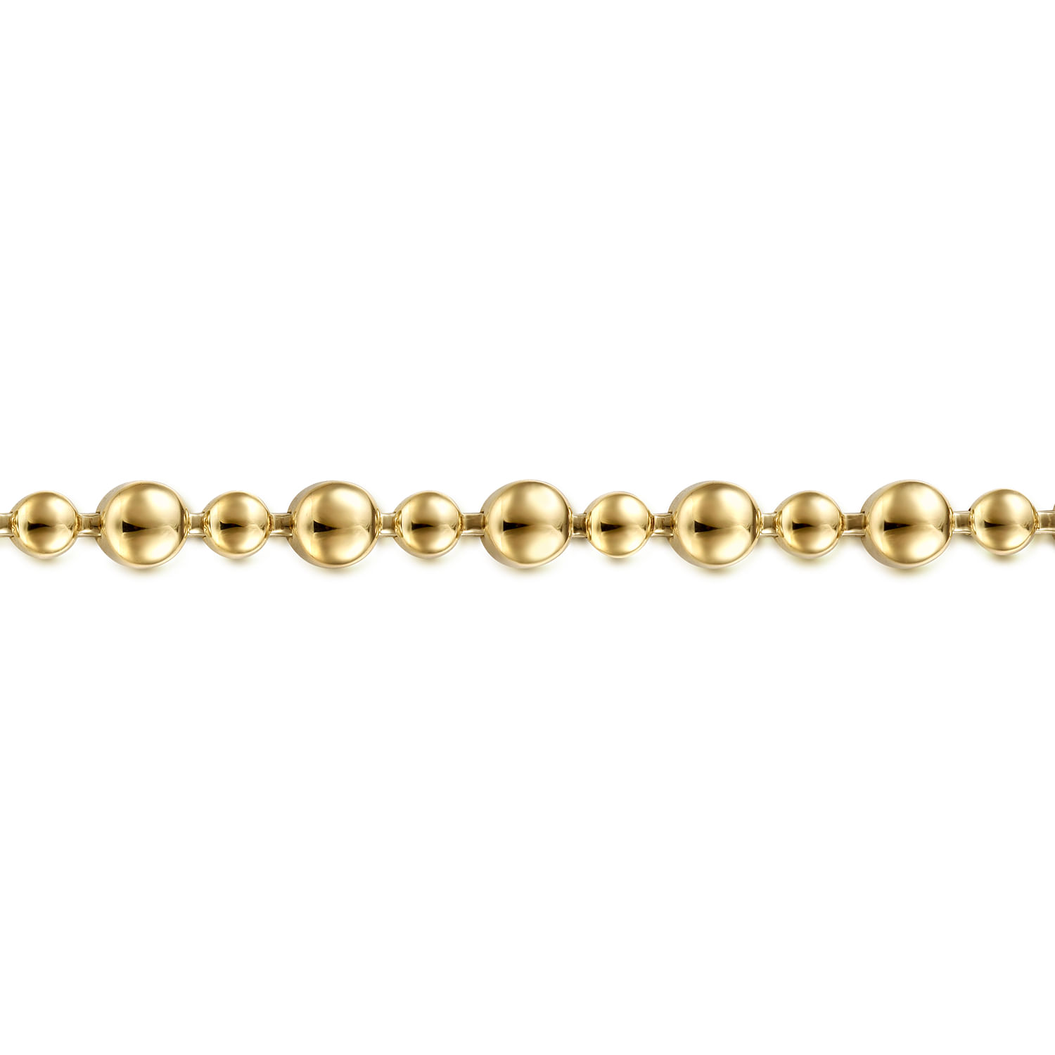 14K Yellow Gold Bujukan Bead Tennis Bracelet