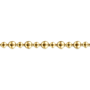 14K Yellow Gold Bujukan Bead Tennis Bracelet