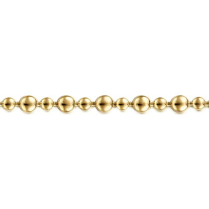 14K Yellow Gold Bujukan Bead Tennis Bracelet