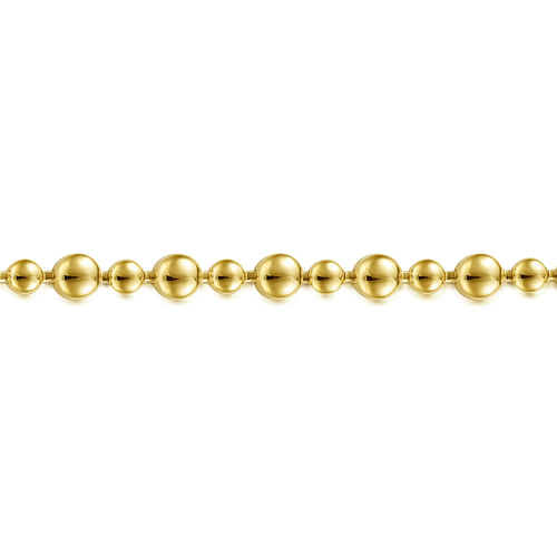 14K Yellow Gold Bujukan Bead Tennis Bracelet - Shot 2