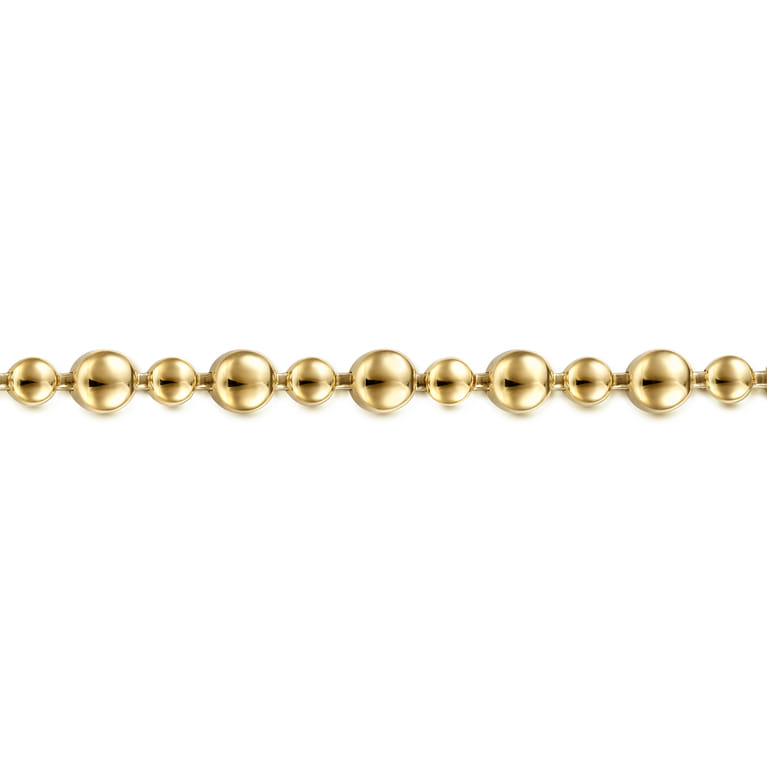 14K Yellow Gold Bujukan Bead Tennis Bracelet - Shot 2