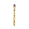 14K Yellow Gold Bujukan Bead and Amethyst Stackable Ring
