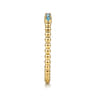 14K Yellow Gold Bujukan Bead and Blue Topaz Stackable Ring