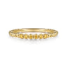 14K Yellow Gold Bujukan Bead and Citrine Stackable Ring