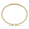 14K Yellow Gold Bujukan Bead and Cluster Diamond Bangle - 0.13 ct