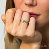 14K Yellow Gold Bujukan Bead and Diamond Stackable Ring - 0.06 ct
