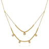 14K Yellow Gold Bujukan Bead and Diamond Two-Row Necklace - 0.15 ct