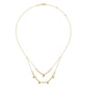 14K Yellow Gold Bujukan Bead and Diamond Two-Row Necklace - 0.15 ct