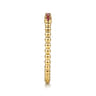 14K Yellow Gold Bujukan Bead and Garnet Stackable Ring