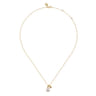 14K Yellow Gold Bujukan Bead and Pearl Pendant Necklace
