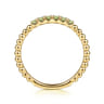 14K Yellow Gold Bujukan Bead and Peridot Stackable Ring