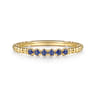 14K Yellow Gold Bujukan Bead and Sapphire Stackable Ring