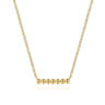 14K Yellow Gold Bujukan Beaded Bar Necklace