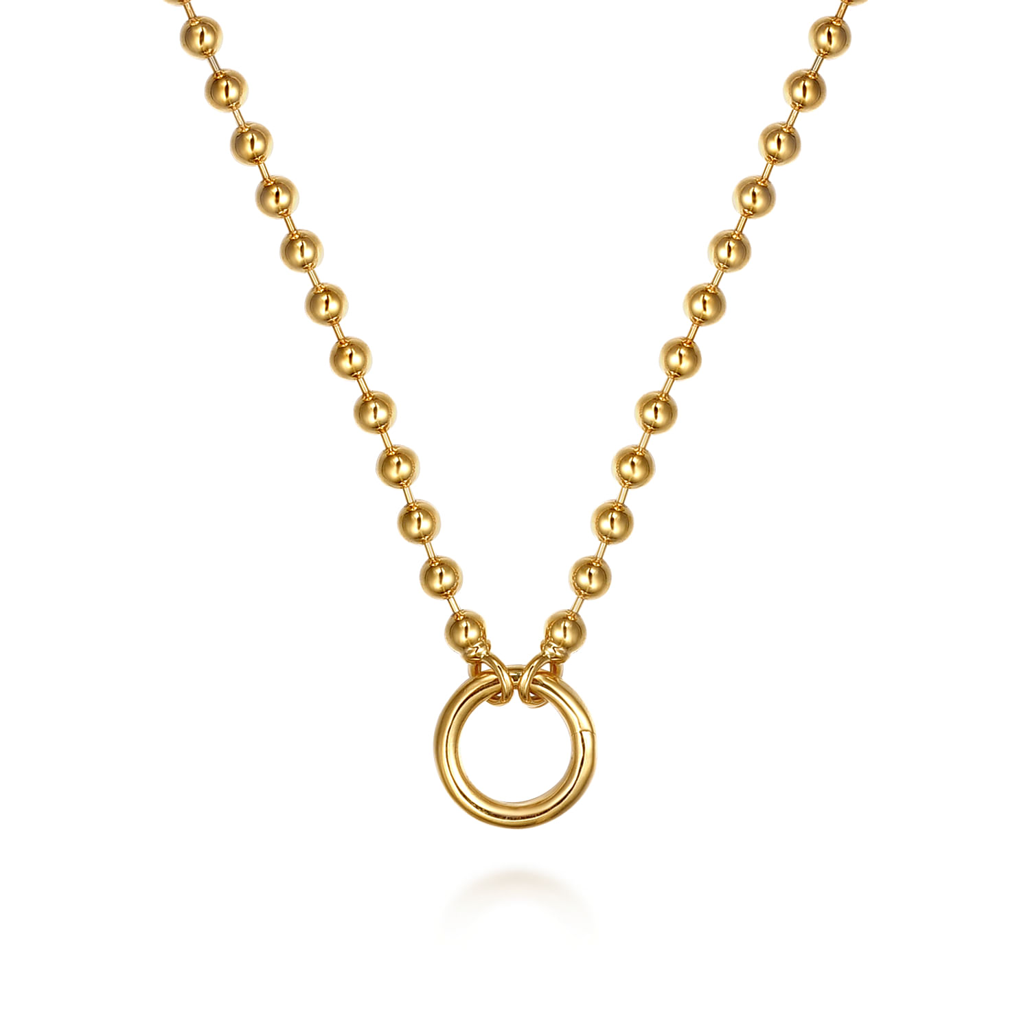 14K Yellow Gold Bujukan Beaded Chain Necklace
