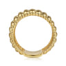 14K Yellow Gold Bujukan Beaded Easy Stackable Ring