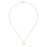 14K Yellow Gold Bujukan Beaded Open Heart Pendant Necklace