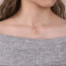 14K Yellow Gold Bujukan Beaded Open Heart Pendant Necklace
