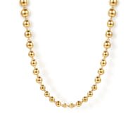14K Yellow Gold Bujukan Beads Chain Necklace