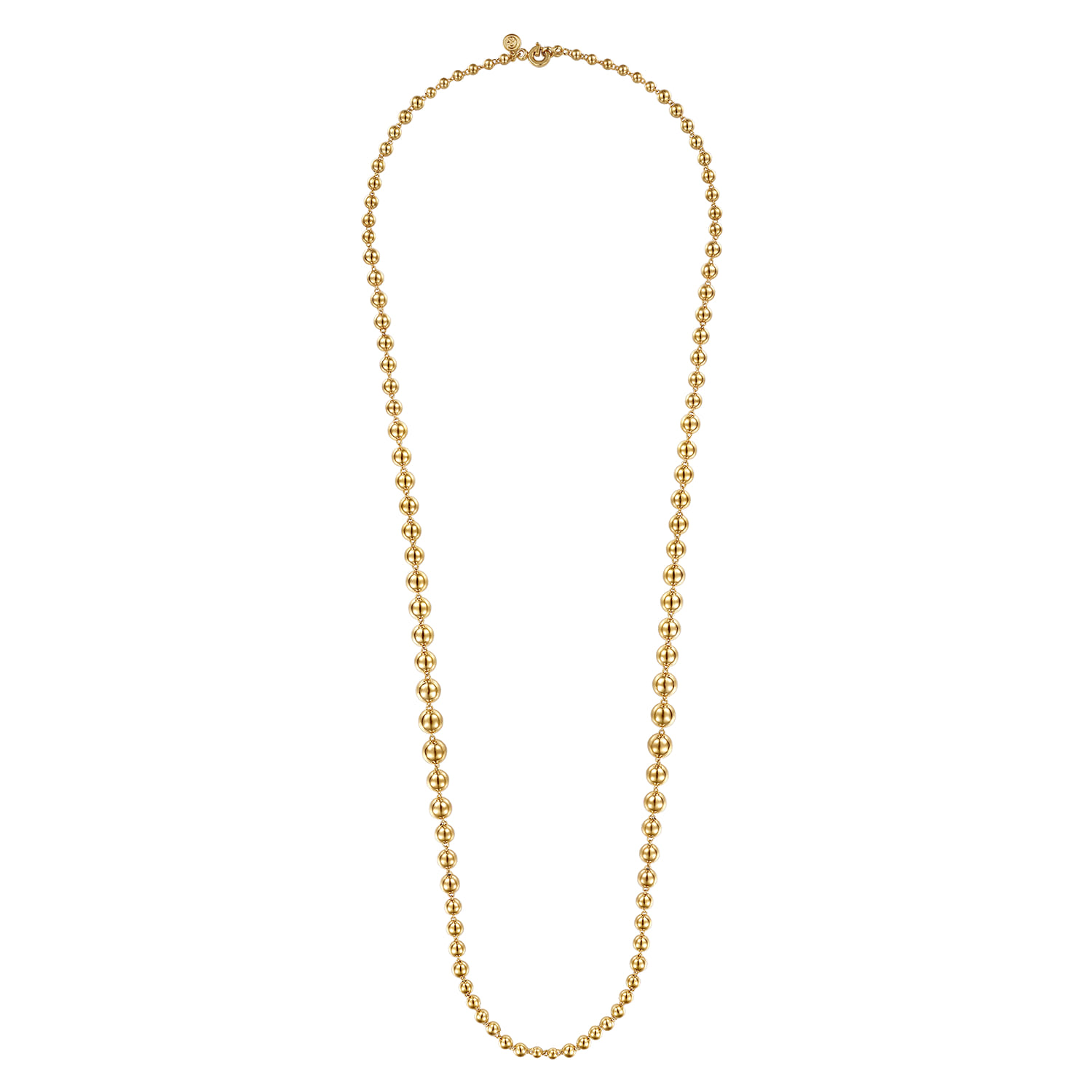 14K Yellow Gold Bujukan Beads Chain Necklace - Shot 2