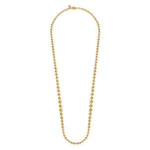 14K Yellow Gold Bujukan Beads Chain Necklace