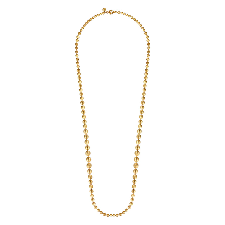 14K Yellow Gold Bujukan Beads Chain Necklace - Shot 2