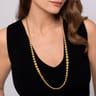 14K Yellow Gold Bujukan Beads Chain Necklace