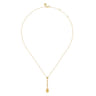 14K Yellow Gold Bujukan Beads Drop Necklace