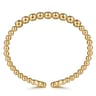14K Yellow Gold Bujukan Beads and Blue Topaz Split Bangle Bracelet