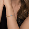 14K Yellow Gold Bujukan Beads and Blue Topaz Split Bangle Bracelet
