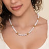 14K Yellow Gold Bujukan Beads and Pearl Station Necklace
