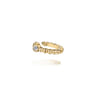 14K Yellow Gold Bujukan Bezel Set Diamond Single Ear Cuff - 0.04 ct