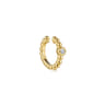14K Yellow Gold Bujukan Bezel Set Diamond Single Ear Cuff - 0.04 ct