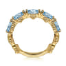 14K Yellow Gold Bujukan Blue Topaz Fashion Ring