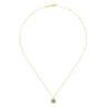 14K Yellow Gold Bujukan Blue Topaz Pendant Necklace