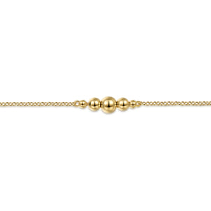 14K Yellow Gold Bujukan Chain Ankle Bracelet