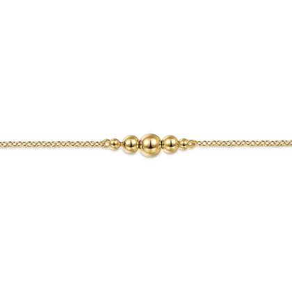 14K Yellow Gold Bujukan Chain Ankle Bracelet