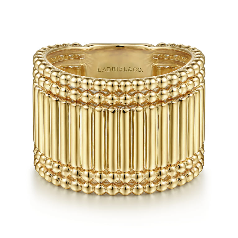 14K Yellow Gold Bujukan Cigar Band - Shot 1