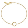 14K Yellow Gold Bujukan Circle Chain Bracelet