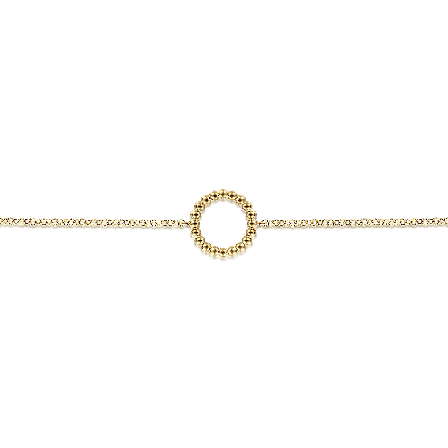 14K Yellow Gold Bujukan Circle Chain Bracelet - Shot 2