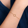 14K Yellow Gold Bujukan Circle Chain Bracelet