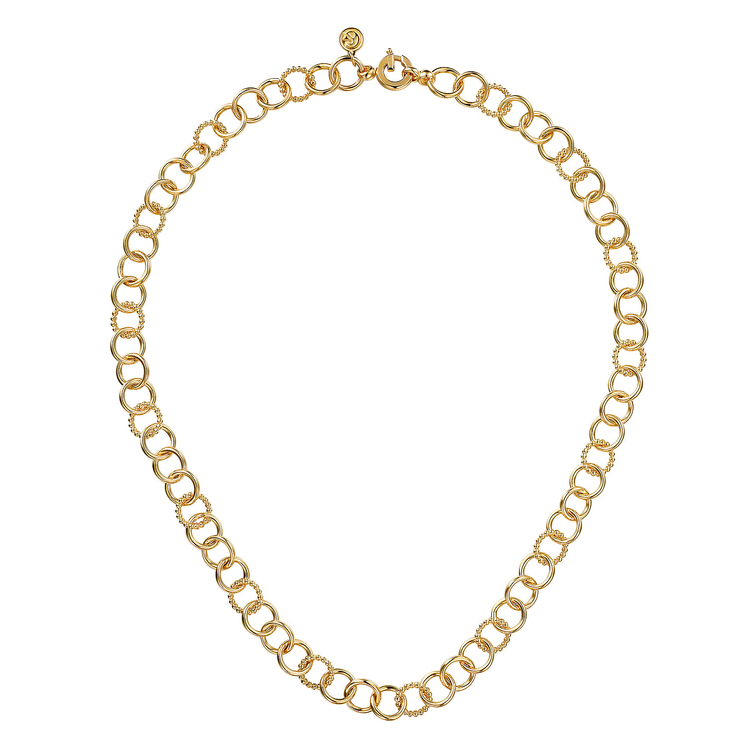 14K Yellow Gold Bujukan Circle Chain Necklace @ $7300. Shop