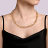 14K Yellow Gold Bujukan Circle Chain Necklace