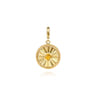 14K Yellow Gold Bujukan Citrine Medallion Pendant With Detachable Bail
